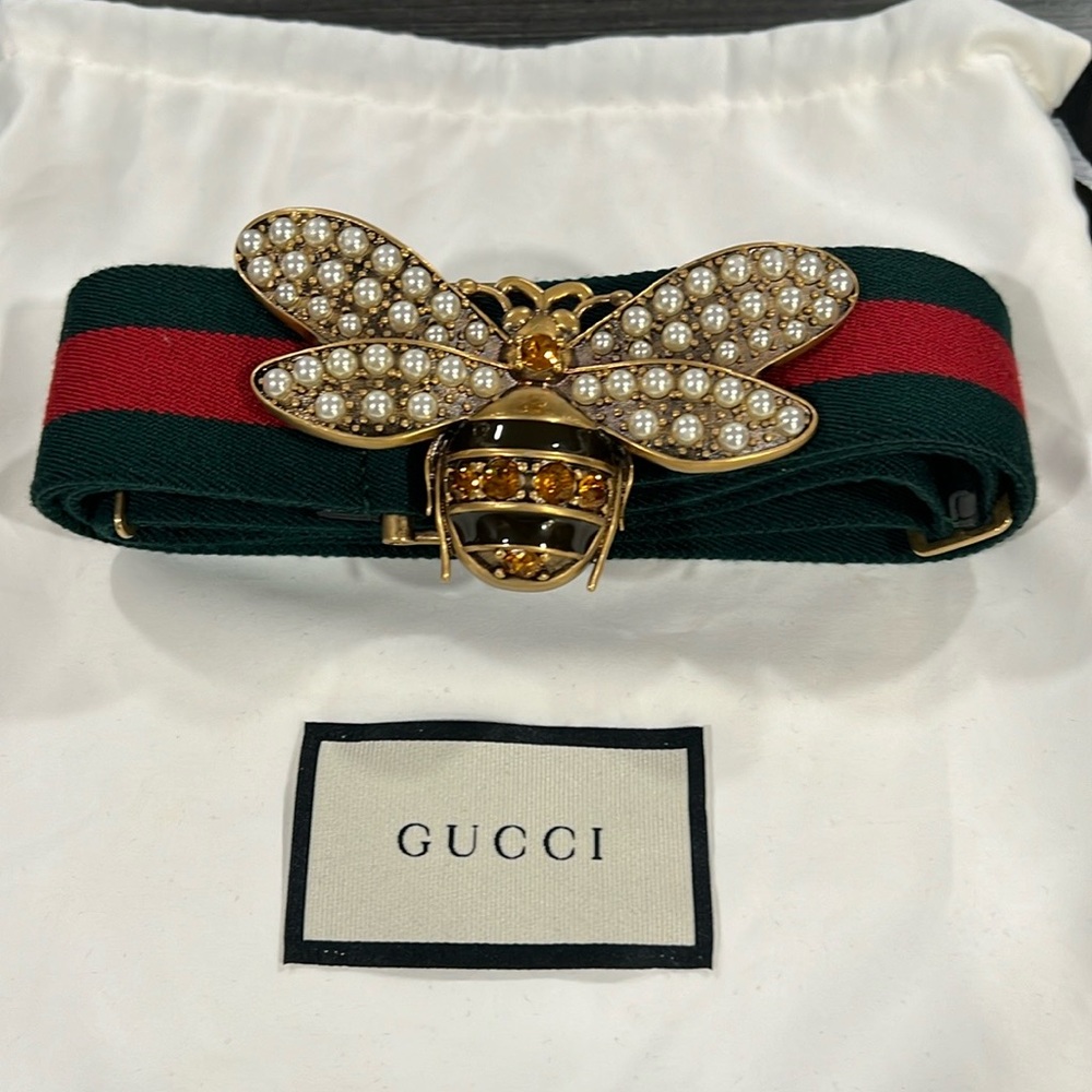 GUCCI WEB BEE BELT